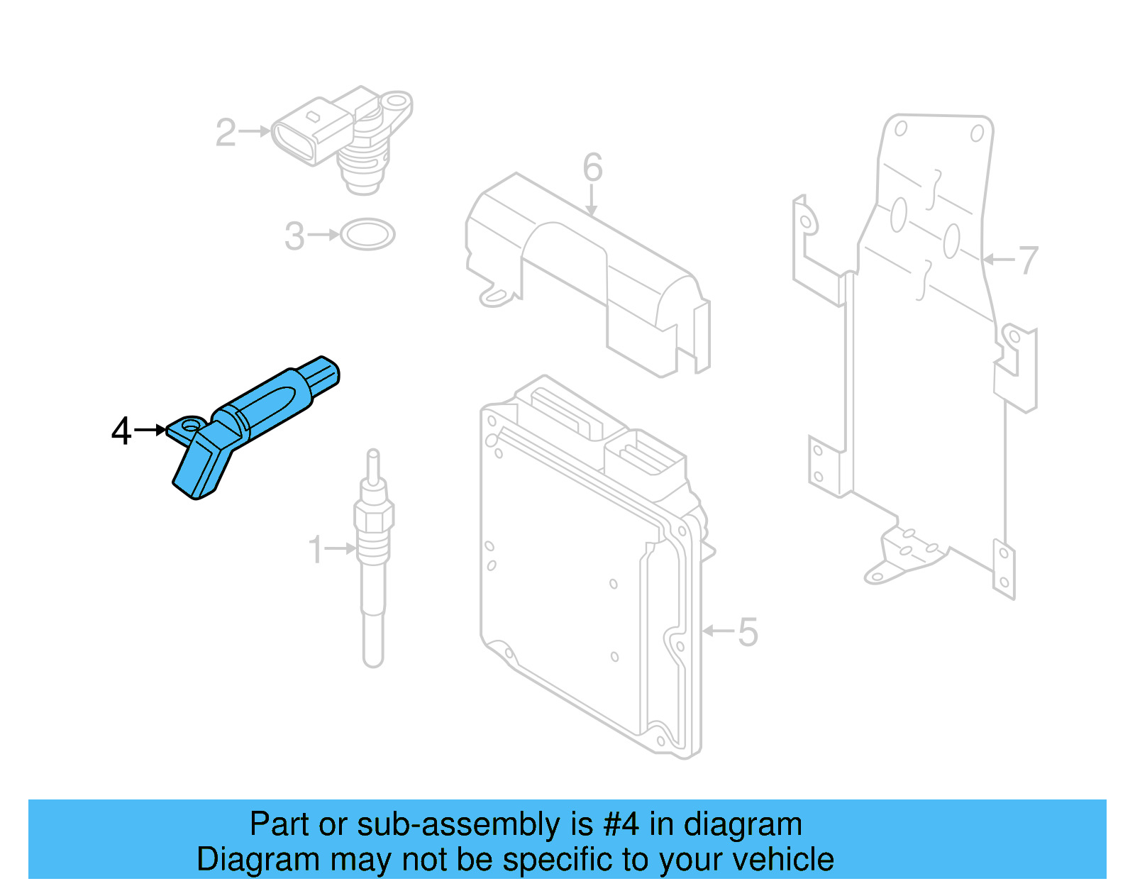 Crankshaft Position Sensor 059-906-433-K - View 13
