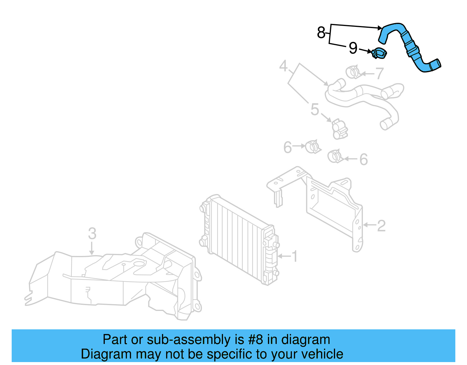 Rear Hose 5C0-121-096-B - View 7