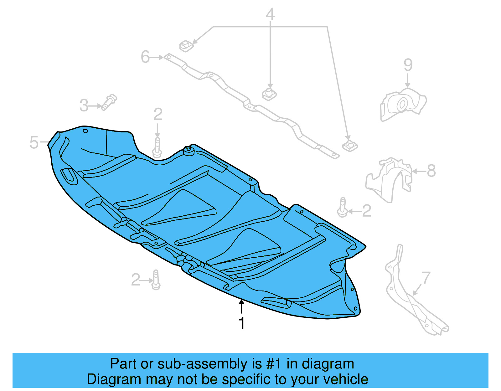 Front Deflector 8D0-863-821-Q - View 3