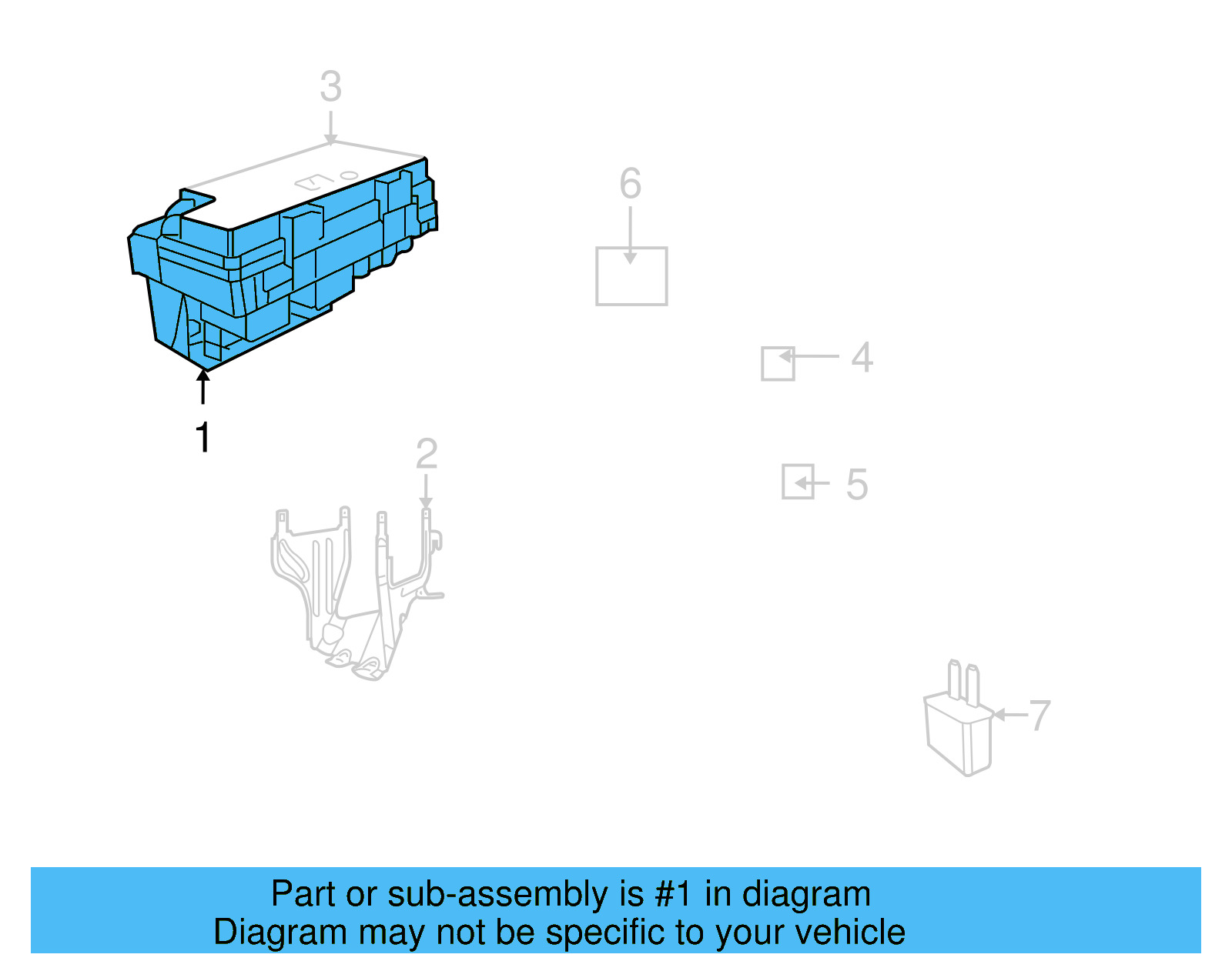 Fuse & Relay Box 7B0-937-087-E - View 3