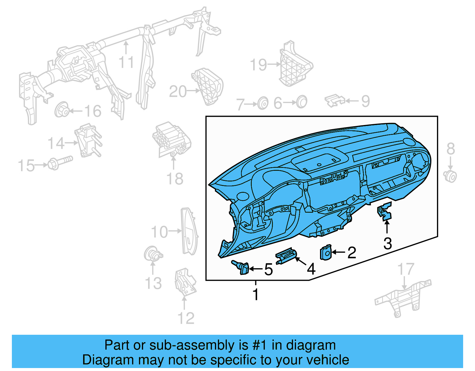 Instrument Panel 5C1-857-001-82V - View 5