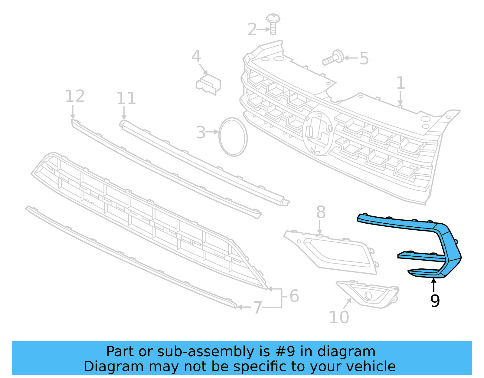 Grille Surround 3CN-853-808-FOD - View 8
