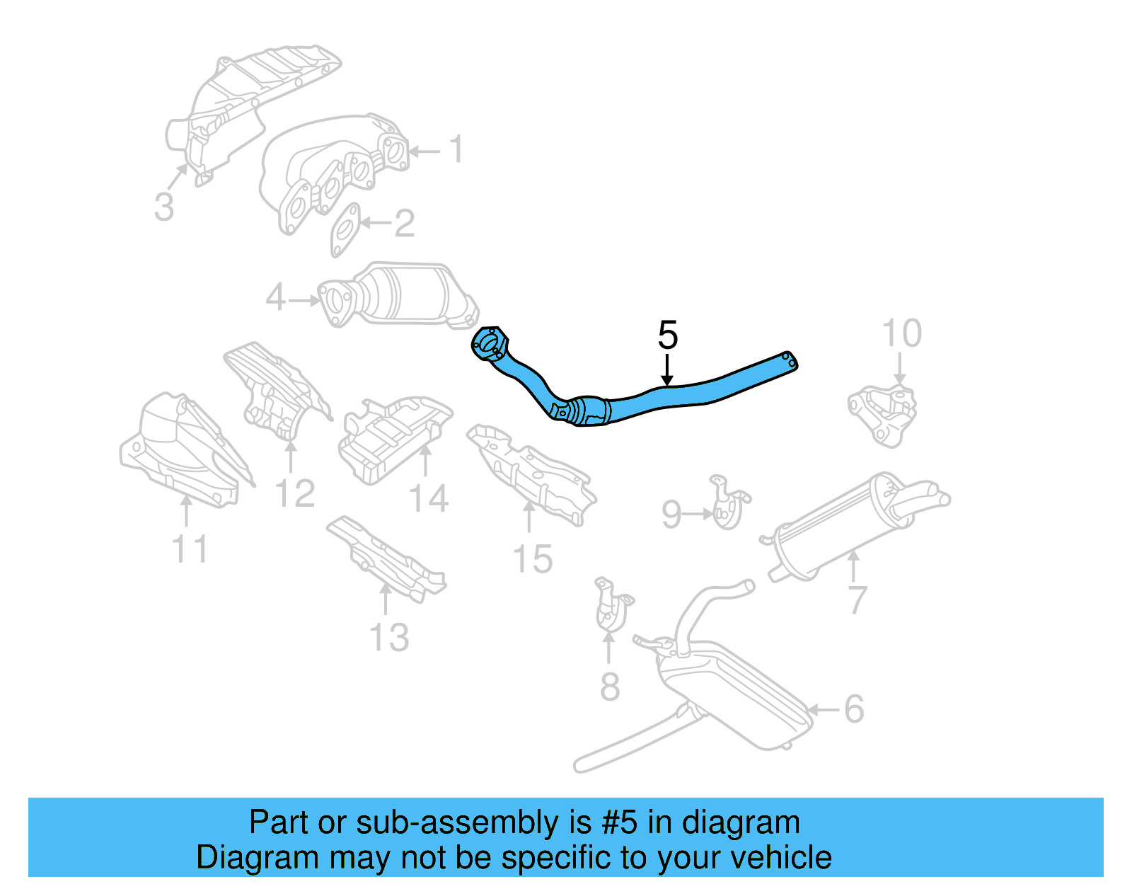 Exhaust Pipe 8D0-253-301-CB - View 4