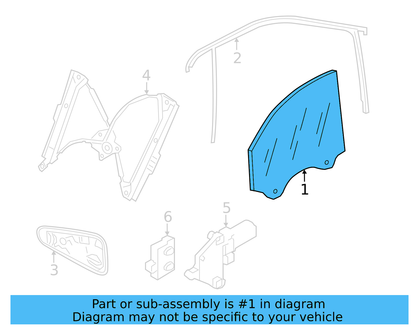 Movable Glass 2GJ-845-202-A - View 4