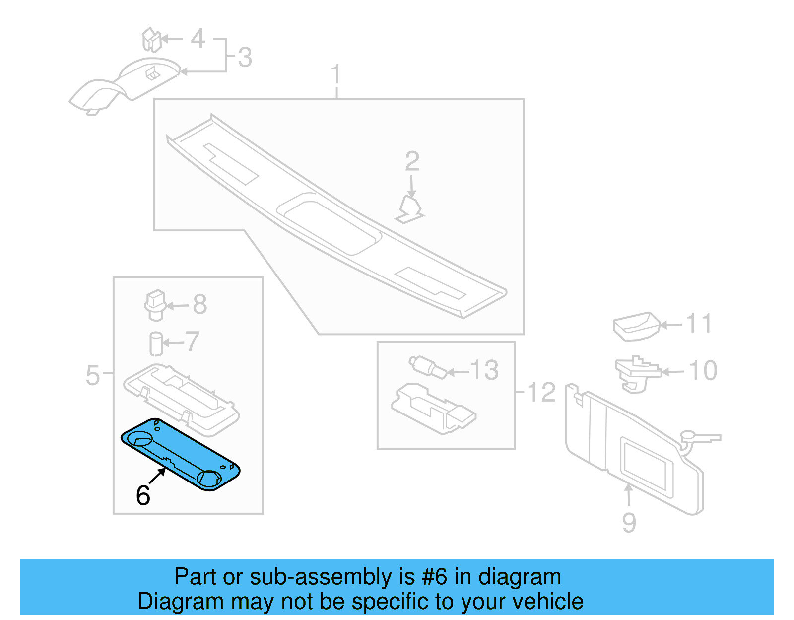 Map Lamp Lens 1Q0-947-125-A-82V - View 4