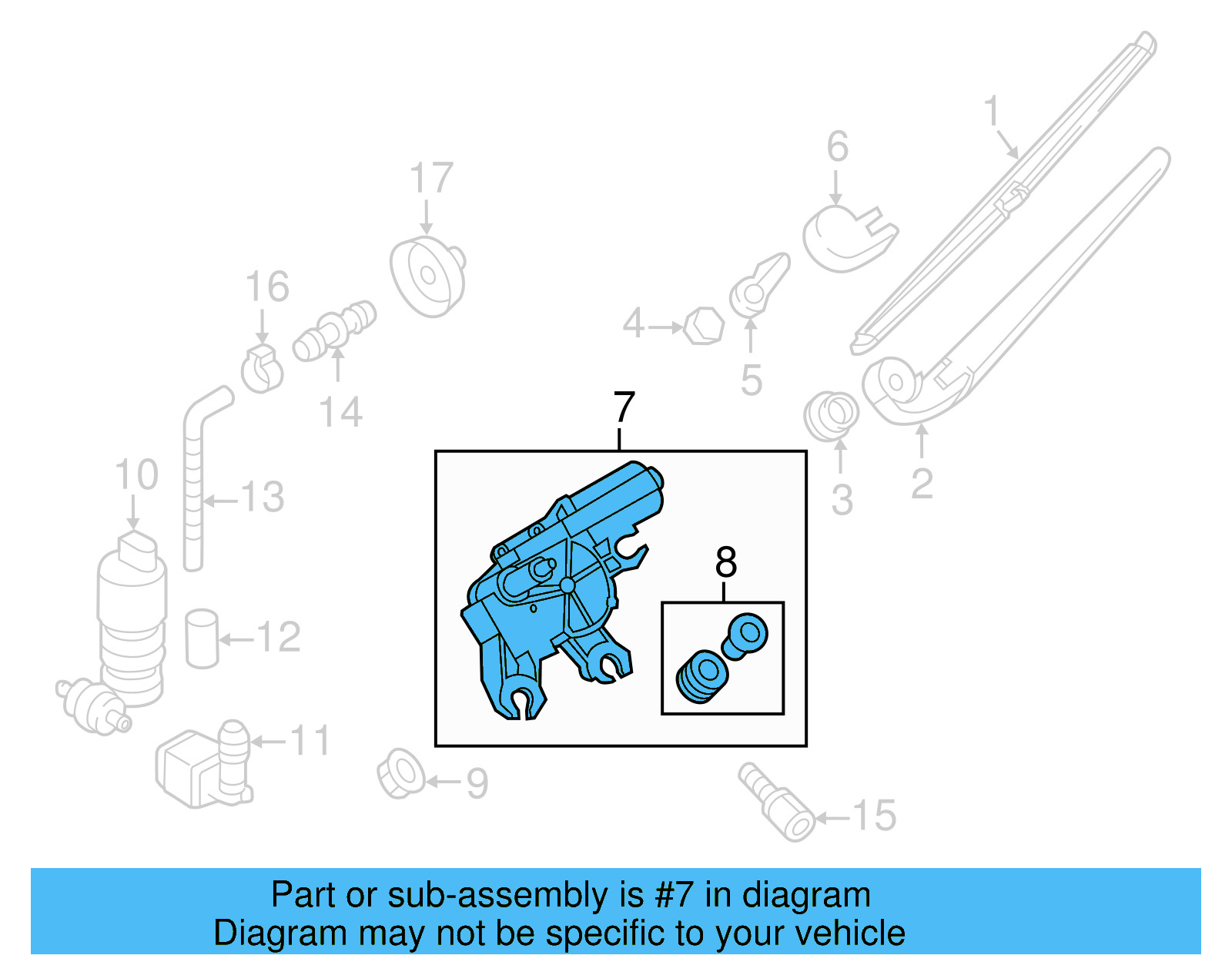 Wiper Motor 7P6-955-711-B - View 10
