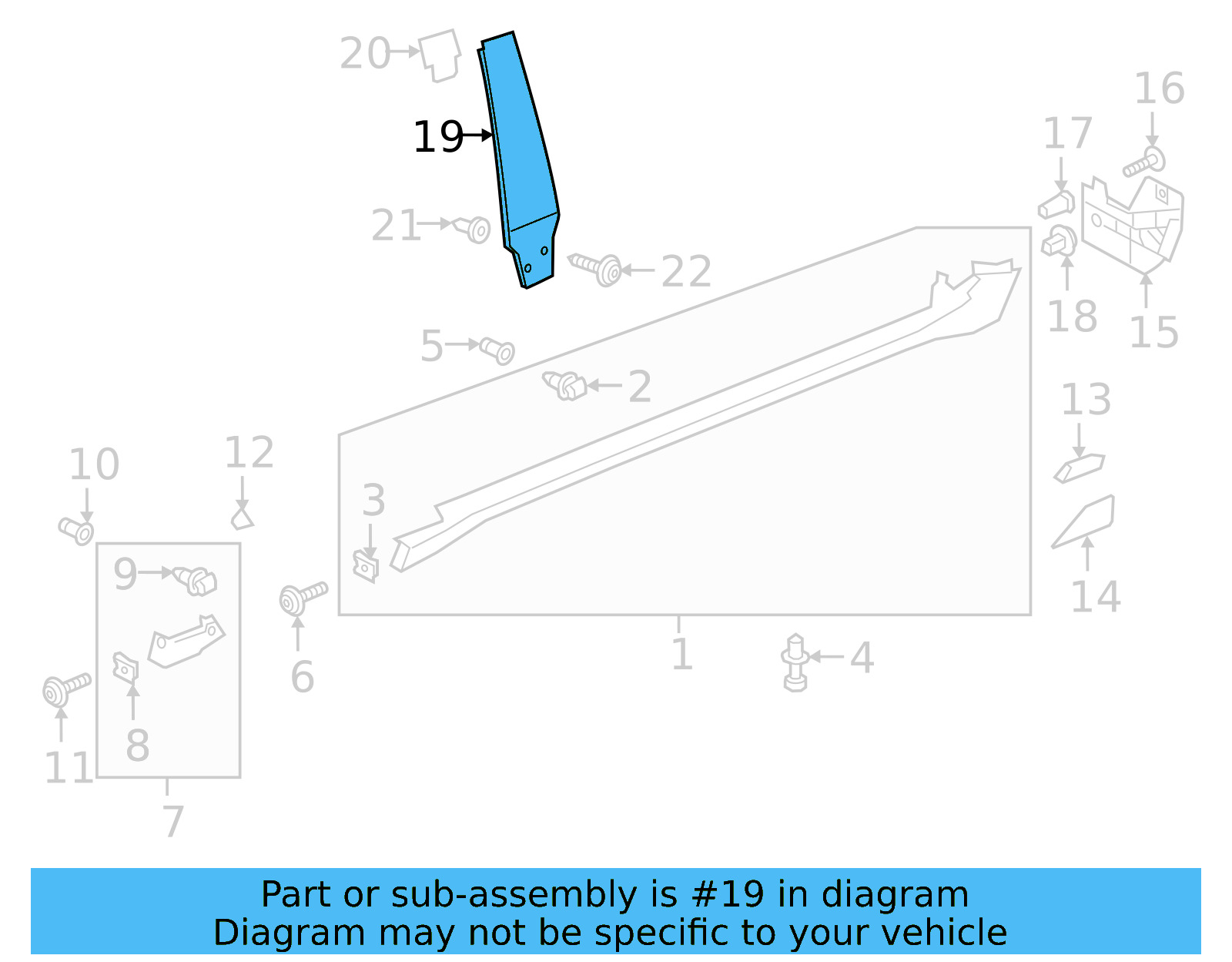 Pillar Trim 3G8-853-318-A-041 - View 4