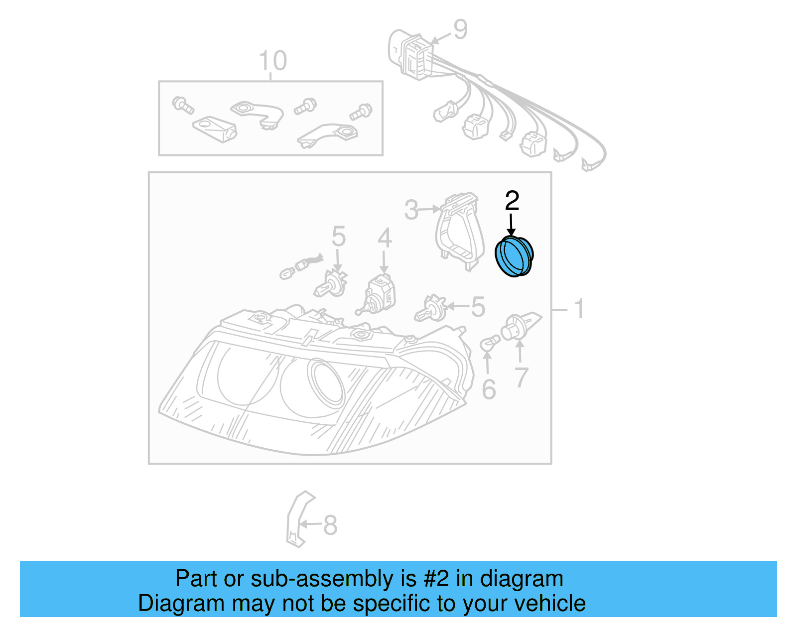 Rear Cap 3B0-941-607-E - View 8
