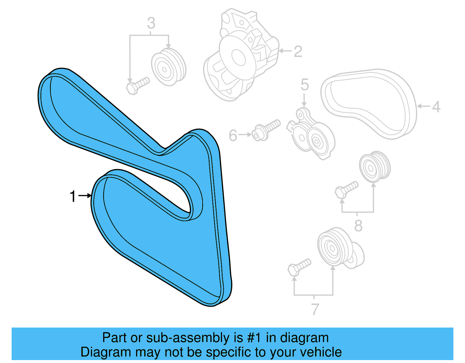 Serpentine Belt 03C-260-849-A - View 3