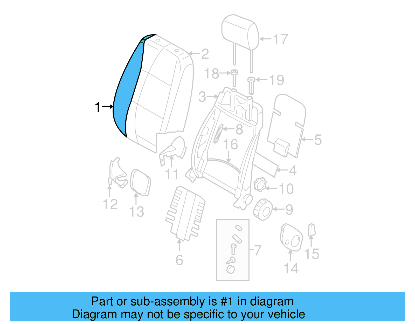 Seat Back Cover 3C0-881-805-NC-FAT - View 4