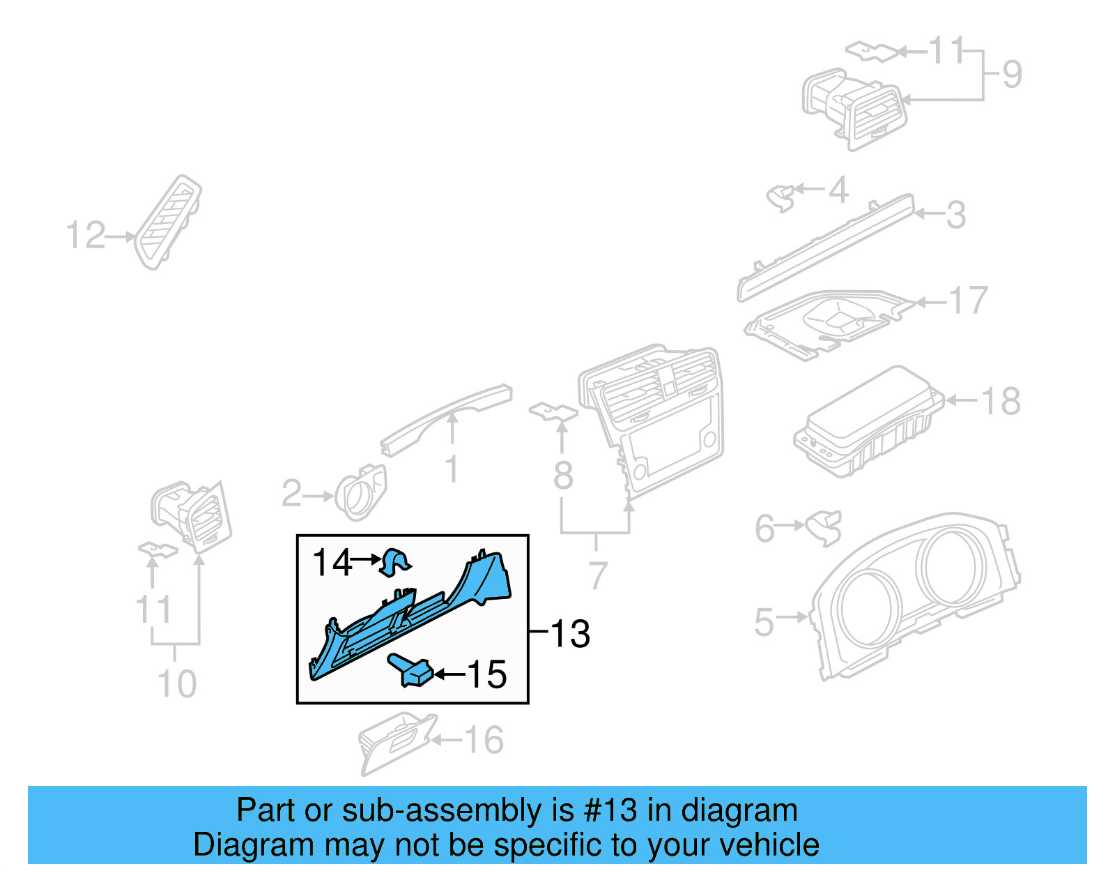 Lower Trim 5GM-858-365-B-82V - View 8
