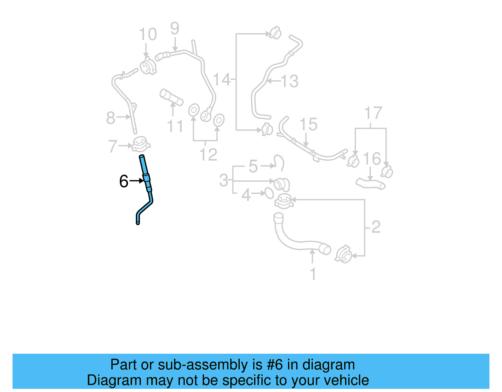 Water Hose 1K0-121-063-J - View 24