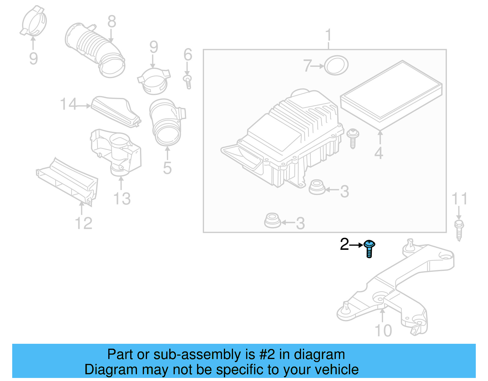 Air Cleaner Assembly Bolt 1K0-129-381 - View 38