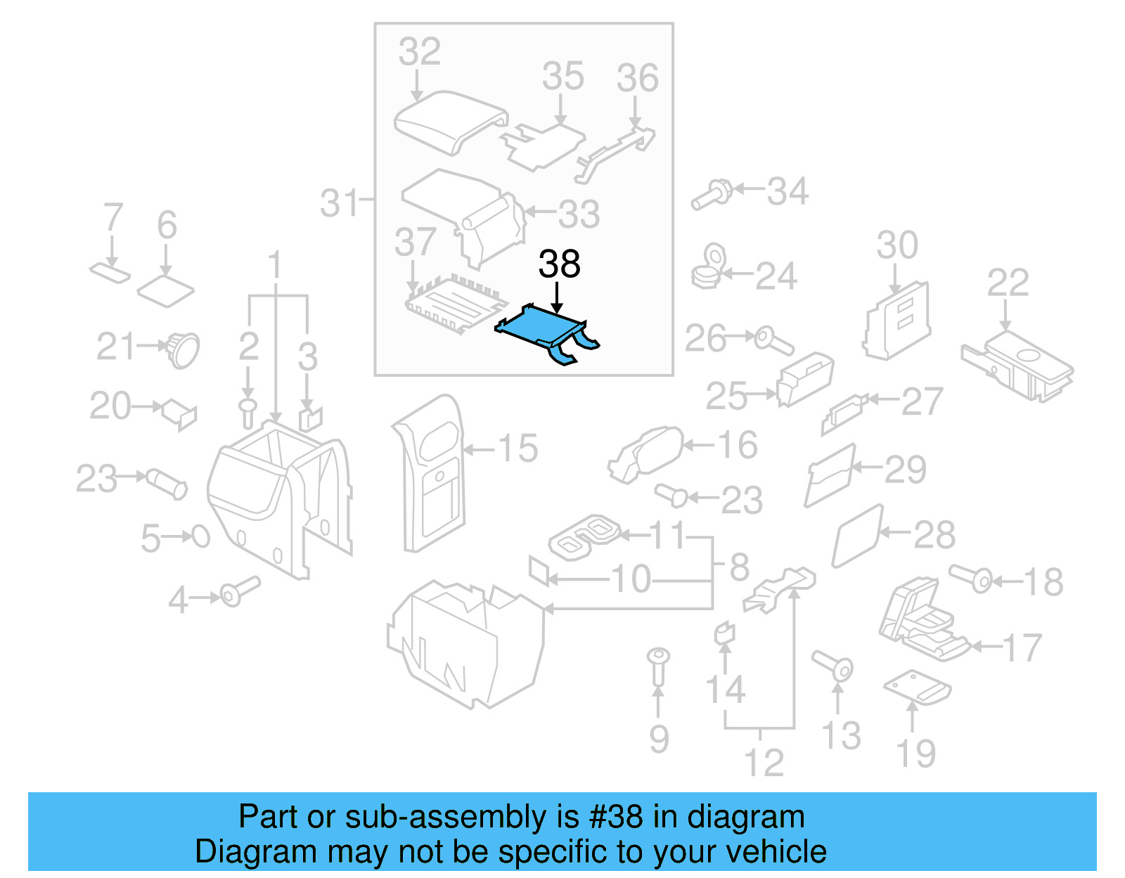 Hinge Cover 5M0-863-279-9B9 - View 4