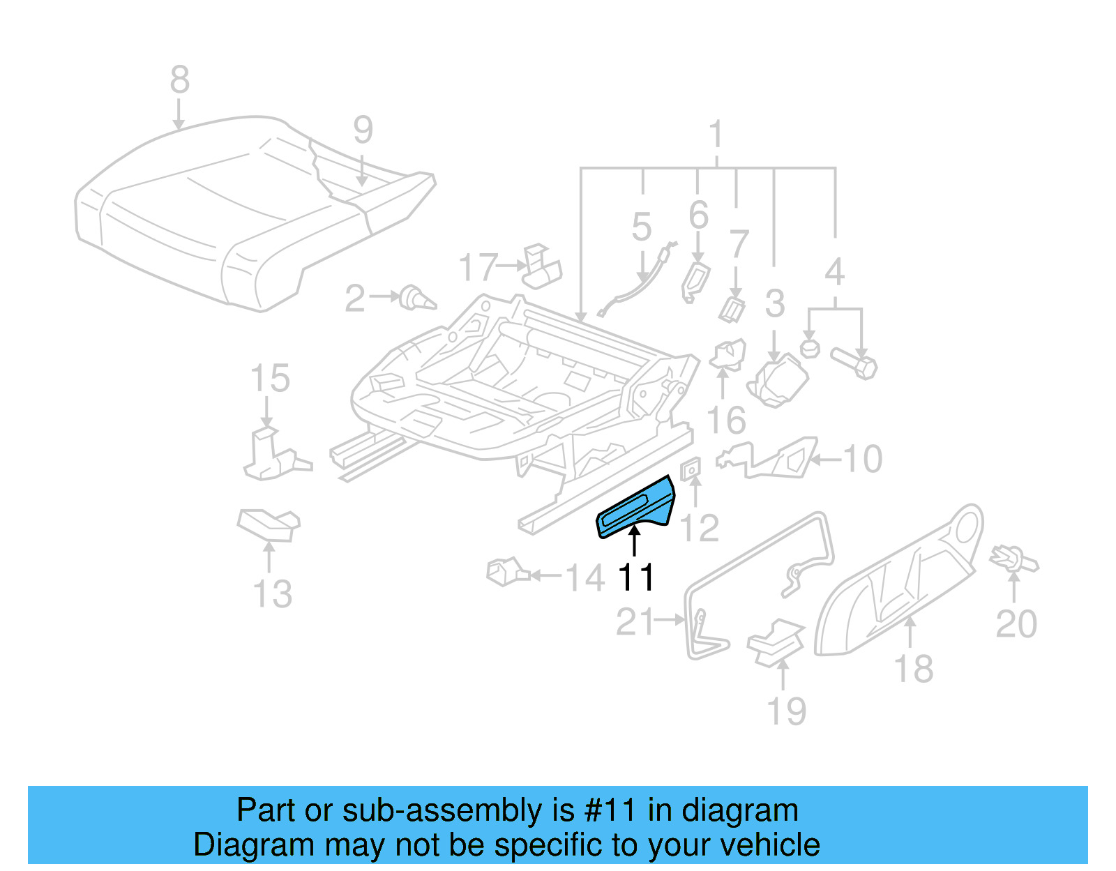 Adjust Handle 1K0-882-251-A-82V - View 16
