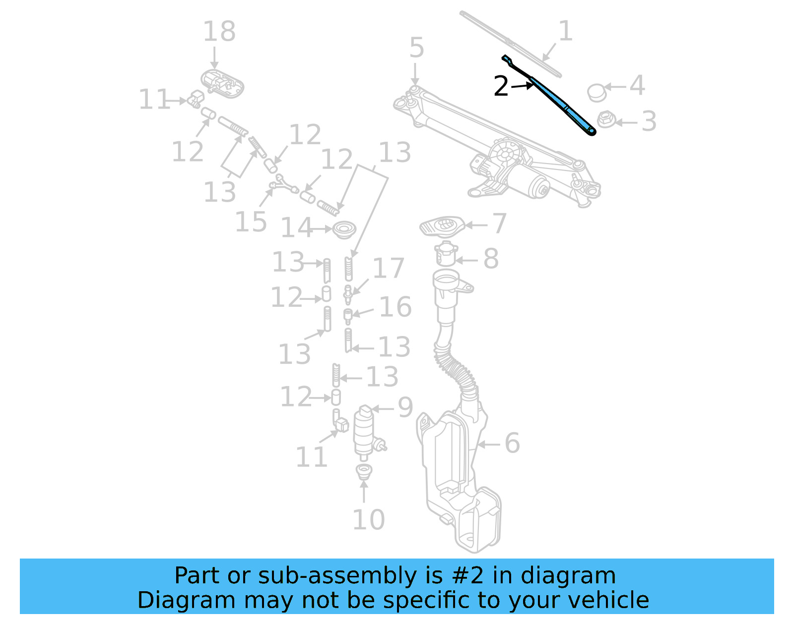 Wiper Arm 2GJ-955-409-03C
