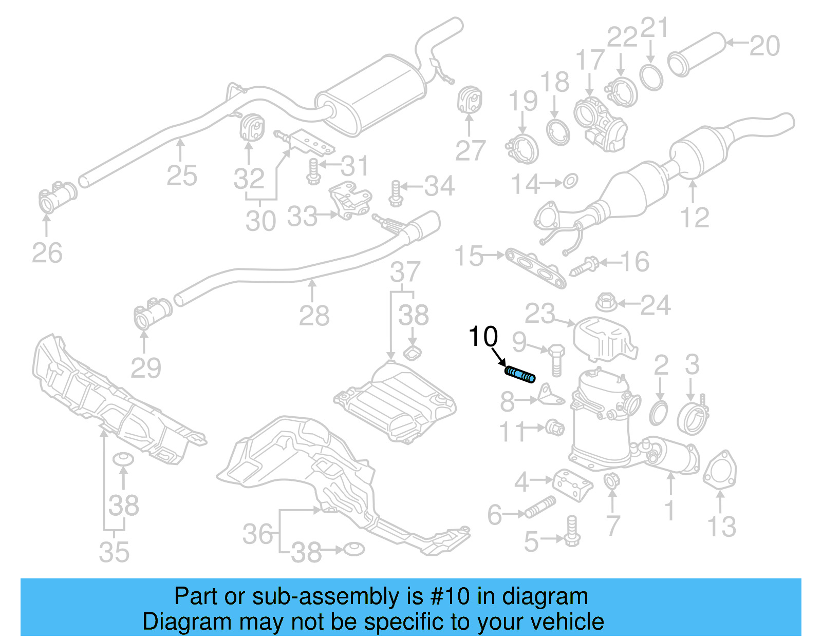 Exhaust Manifold Stud WHT-002-664 - View 9