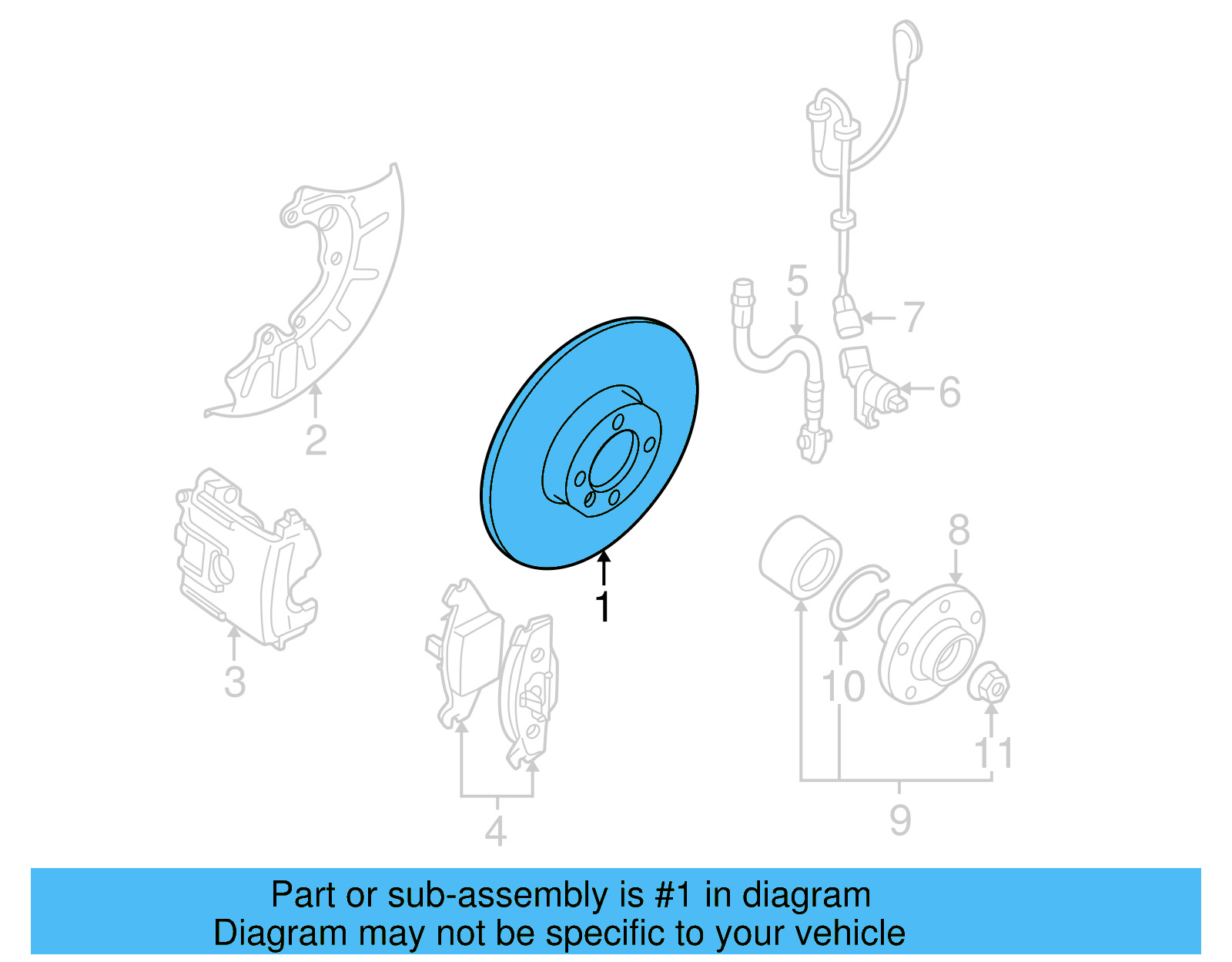 Disc Brake Rotor Front 1J0-615-301-M - View 13