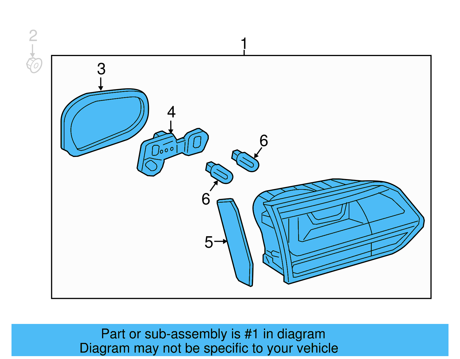 Backup Lamp Assembly 5GM-945-093-E - View 3