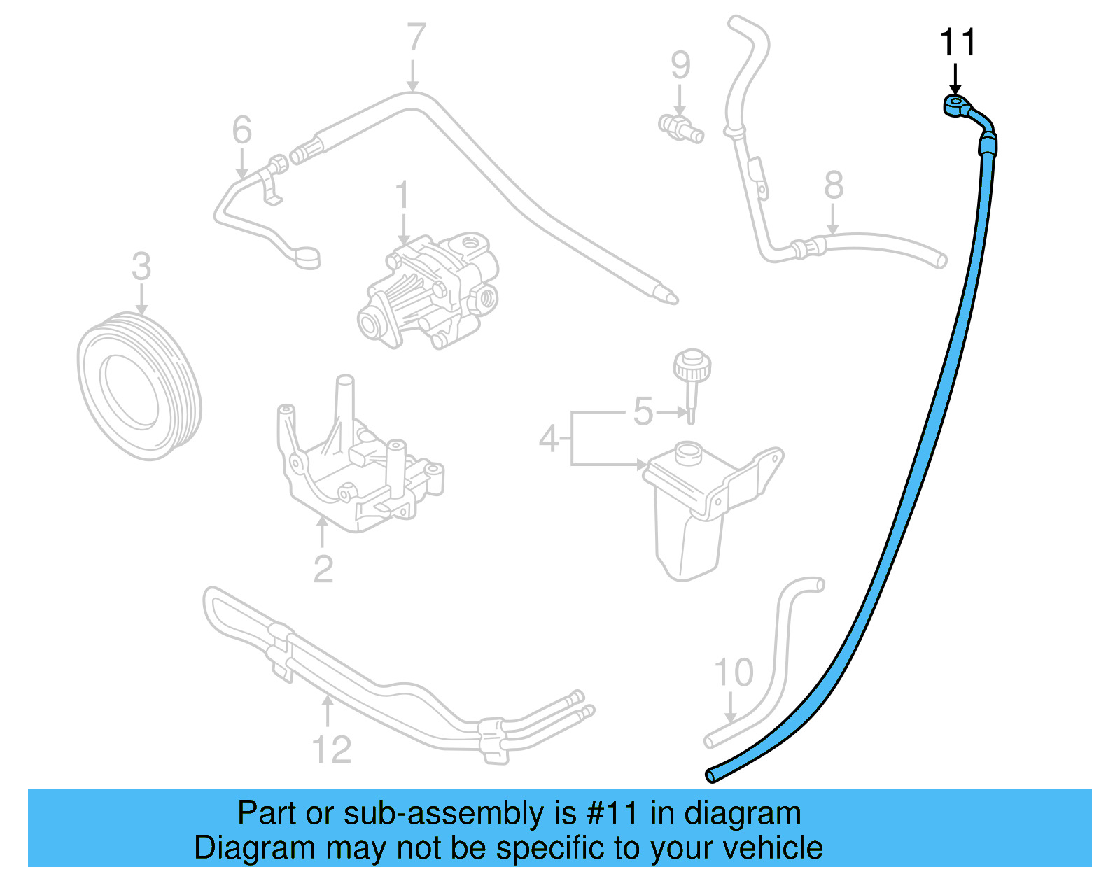 Power Steering Return Hose 8D1-422-891-J - View 13
