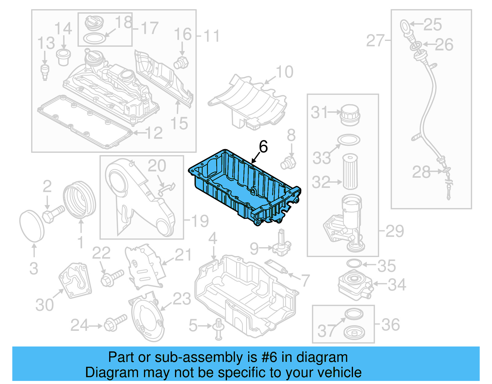 Oil Pan 03G-103-603-AD - View 6