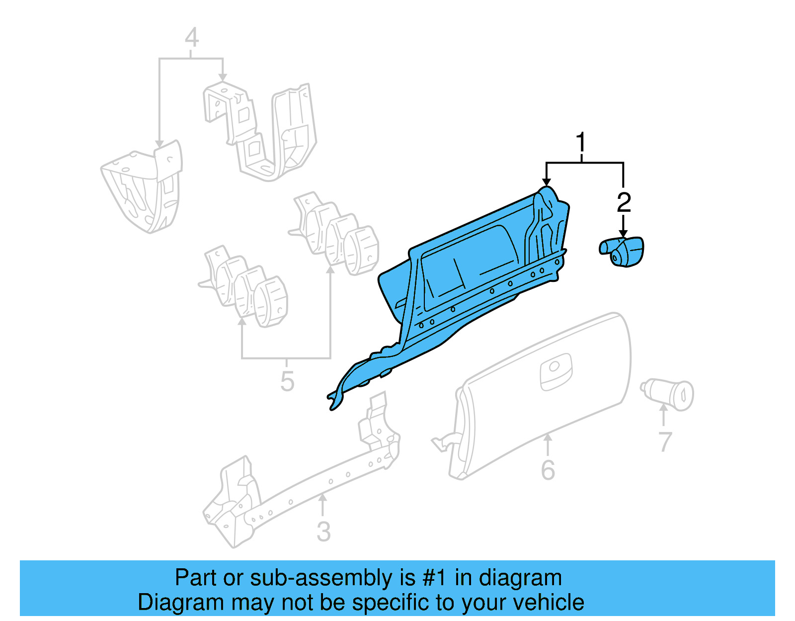 Glove Box 3B1-880-300-A-A94 - View 6