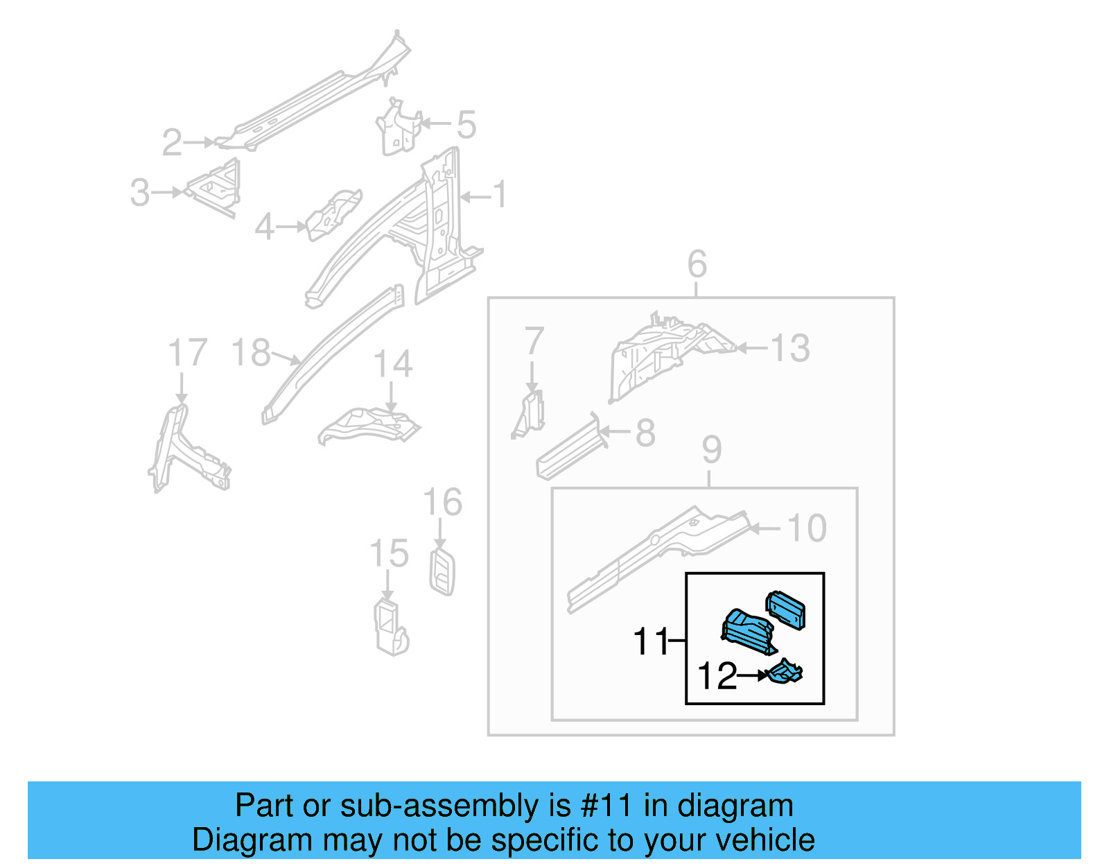 Rail Reinforcement 7L0-801-373 - View 5