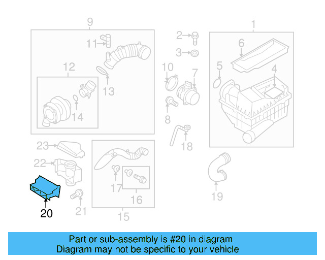 Inlet Duct 1K0-805-971-C-9B9 - View 74