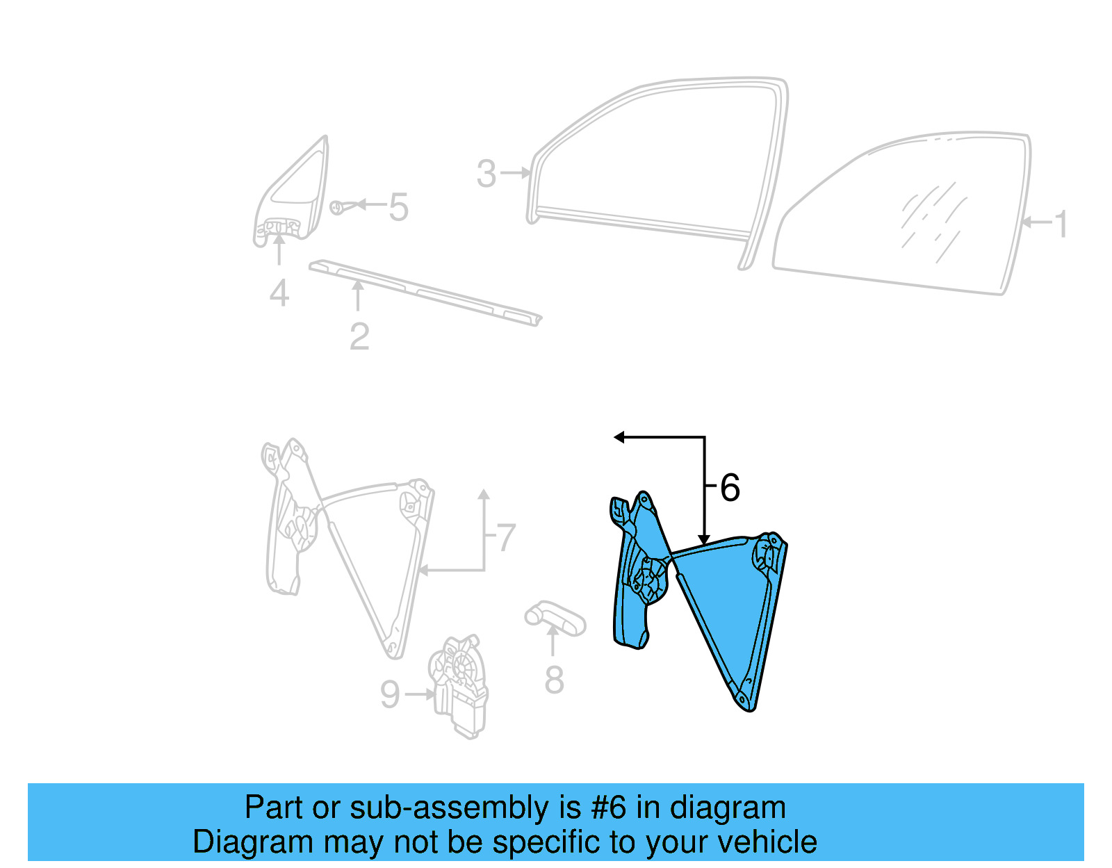 Window Regulator 1J3-837-729-BA - View 5