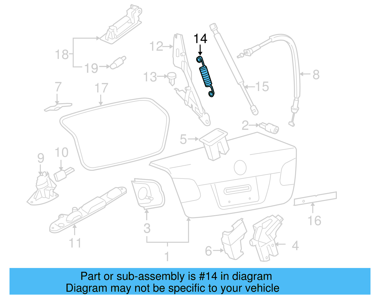 Hinge Spring 4F5-827-665-A - View 4