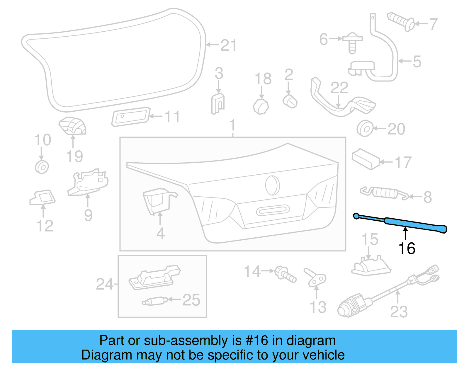 Trunk Lid Lift Support 5C6-827-550-A - View 11