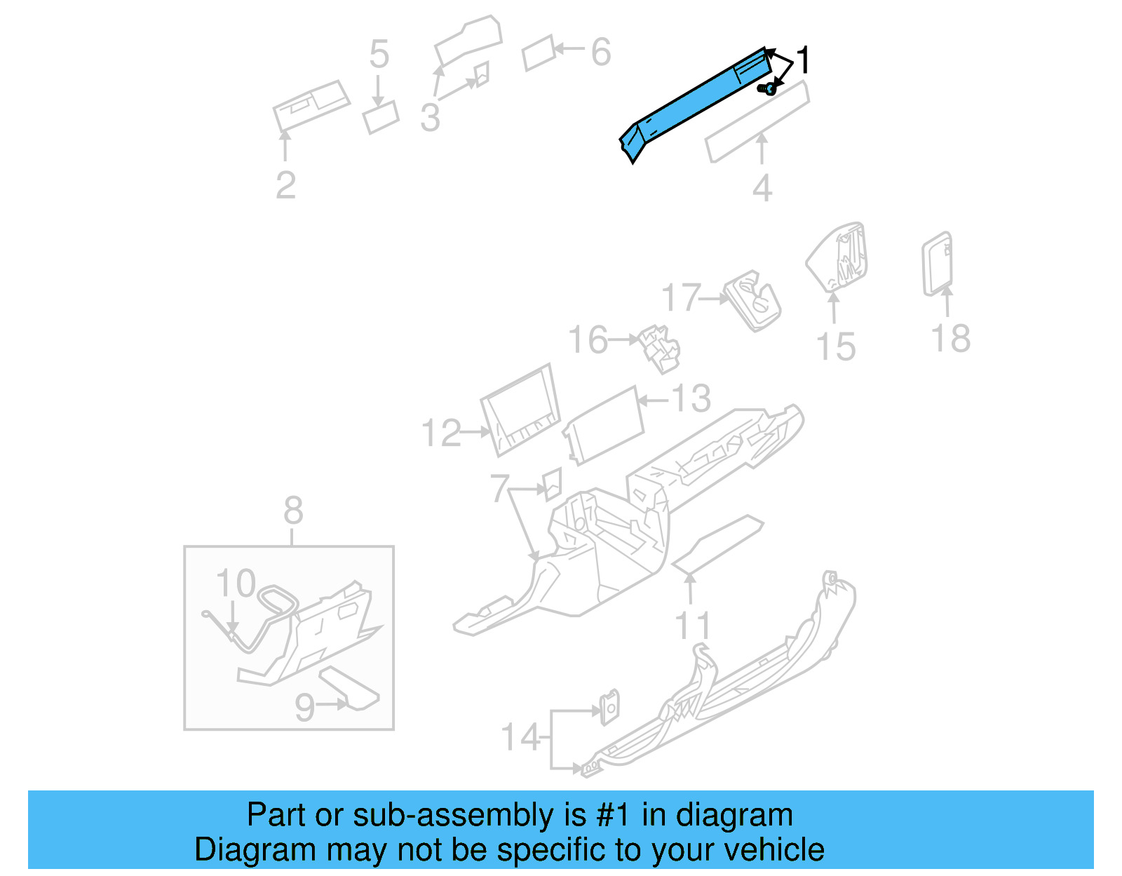 Trim Molding 7L6-857-226-M-4V7 - View 4