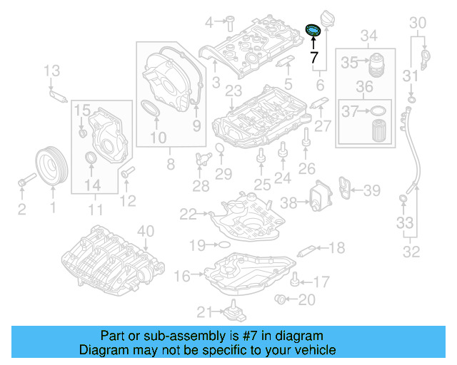 Filler Cap Gasket 036-115-111-B - View 78