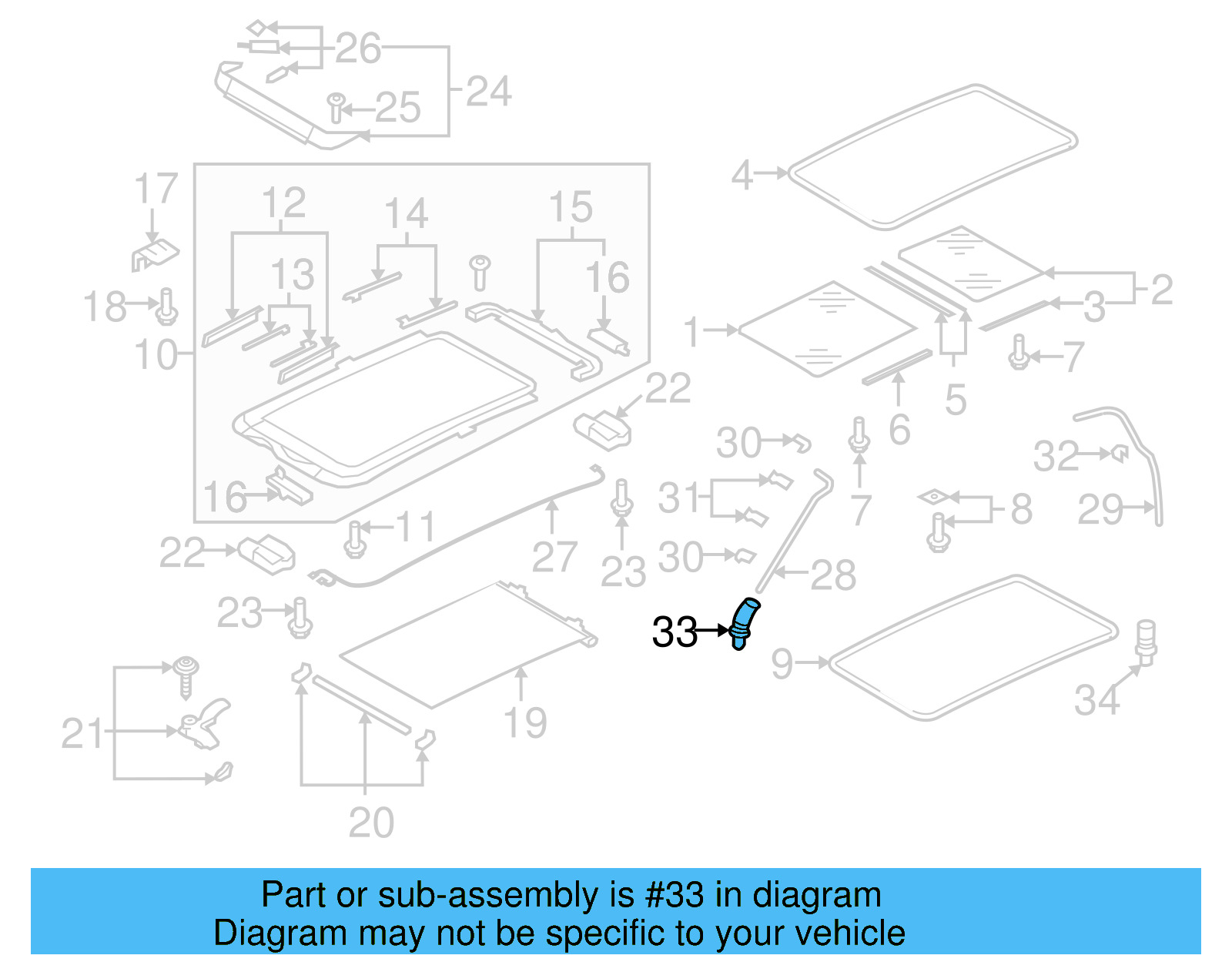 Sunroof Drain Hose Drain Valve 1K6-877-236