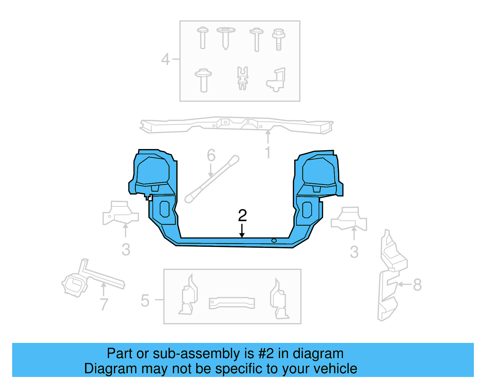 Radiator Support 7B0-805-591-C - View 3