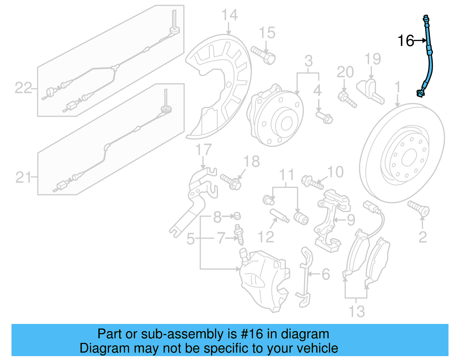 Brake Hose 5N0-611-701-A - View 2