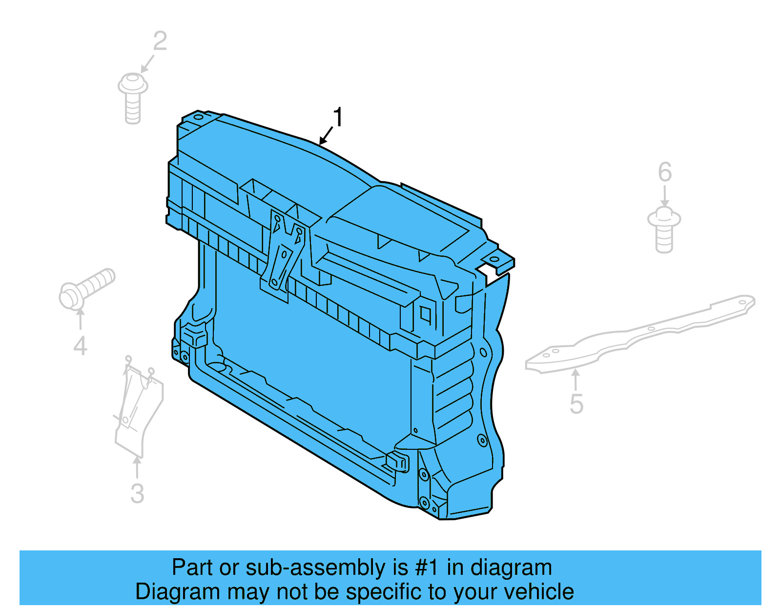 Radiator Support 5K0-805-588-G - View 21
