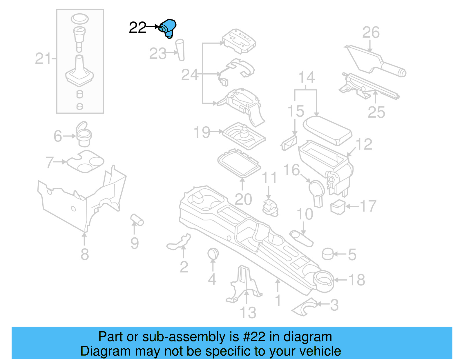 Shift Knob 1C1-713-139-C-THS - View 3