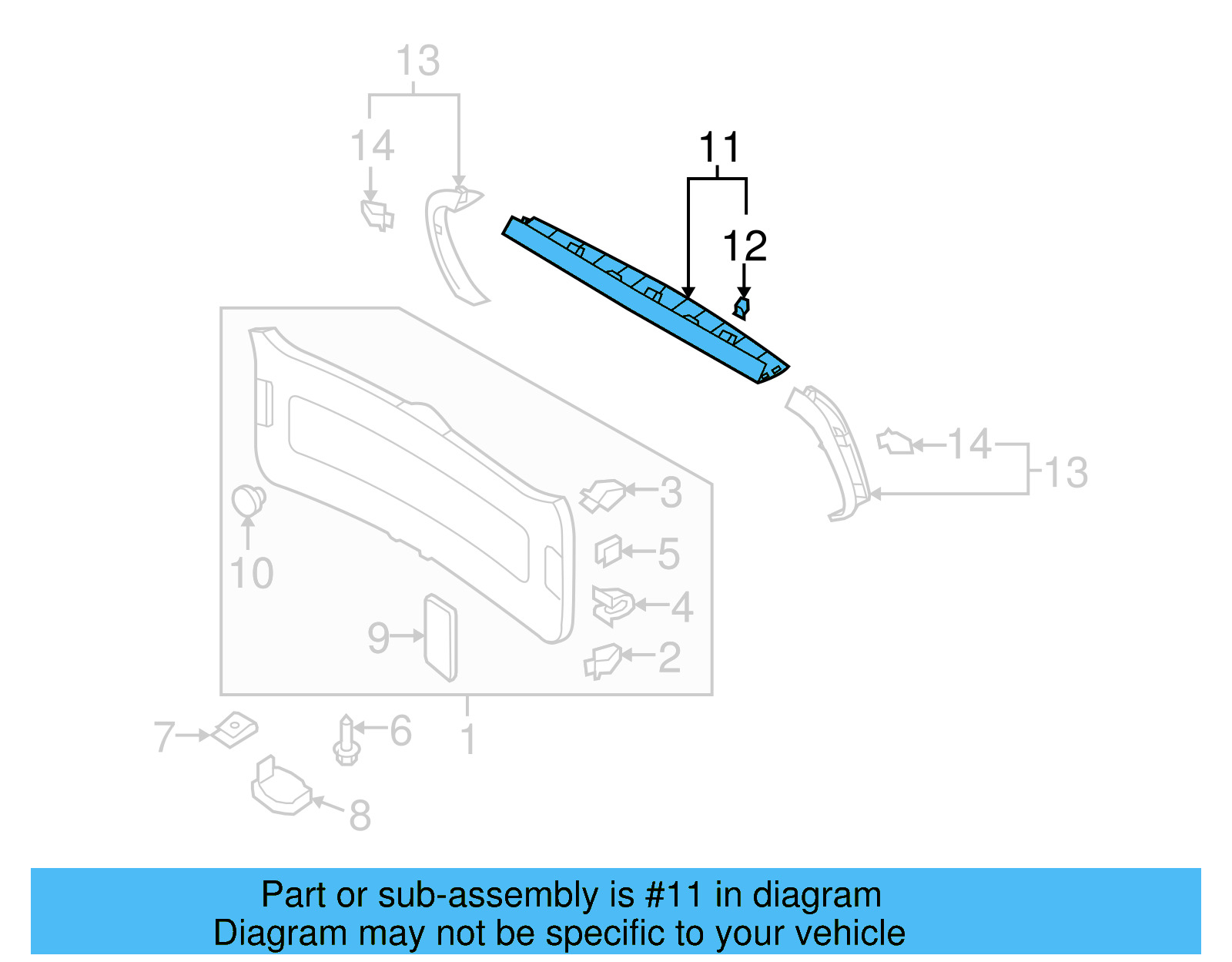 Upper Trim 5N0-867-707-C-82V - View 6