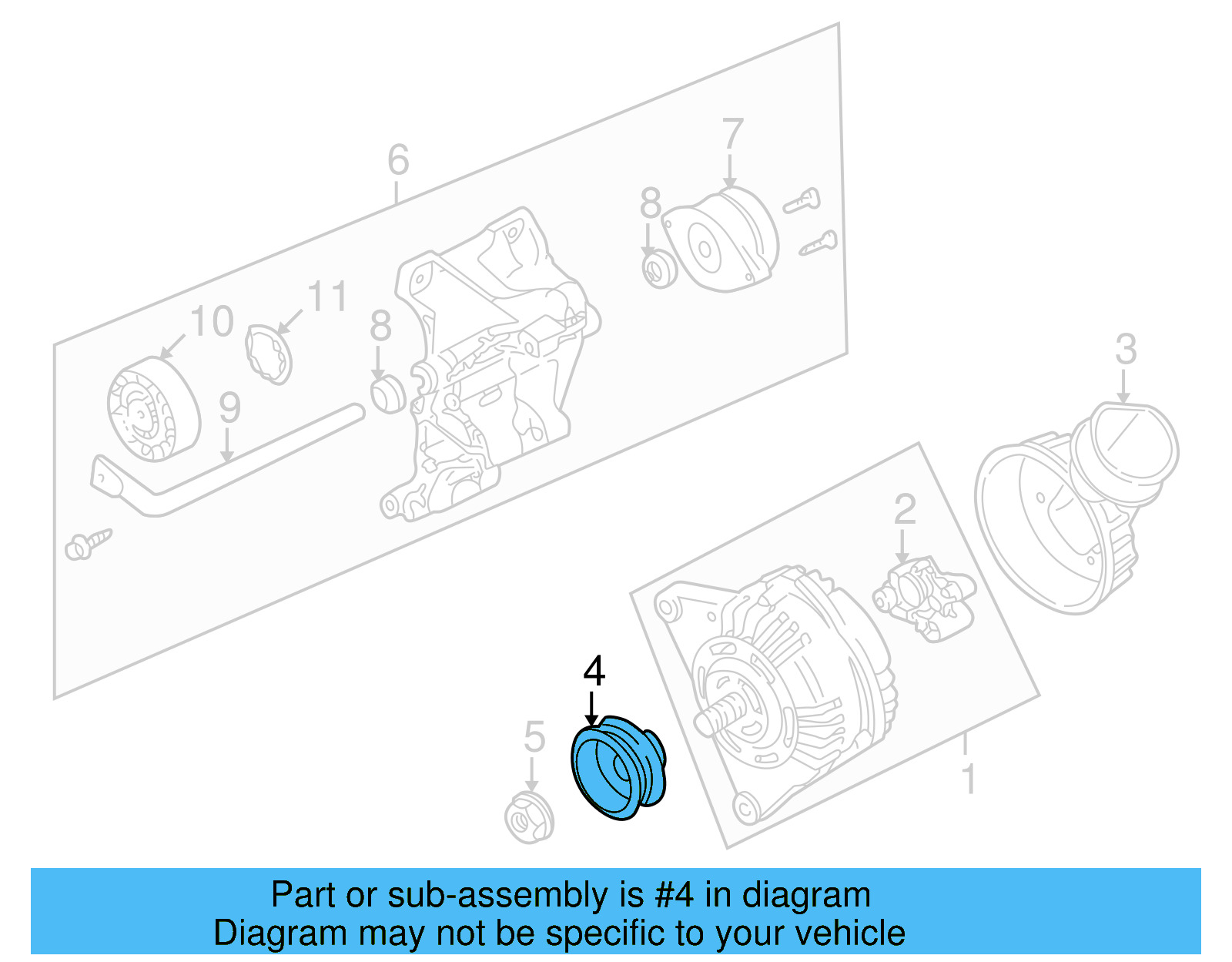 Alternator Pulley 030-903-119-C - View 2