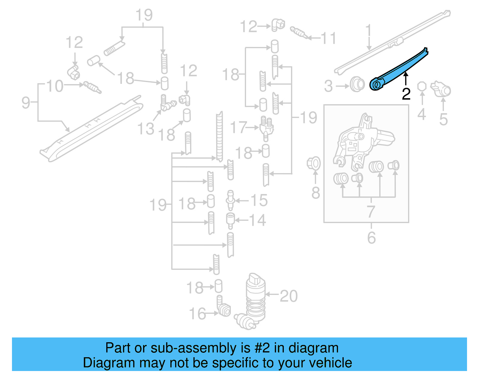 Wiper Arm 5NN-955-707-03C - View 3