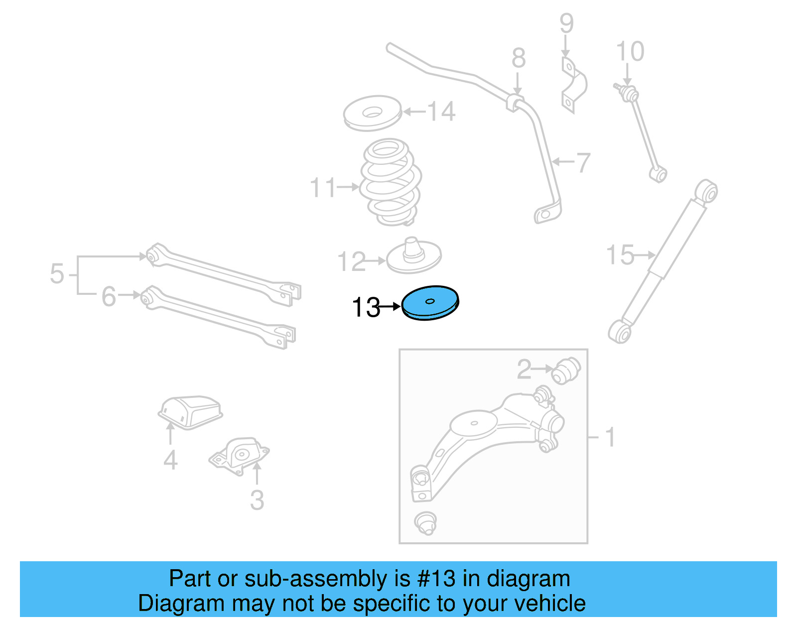 Spacer 1J0-511-341-A - View 5