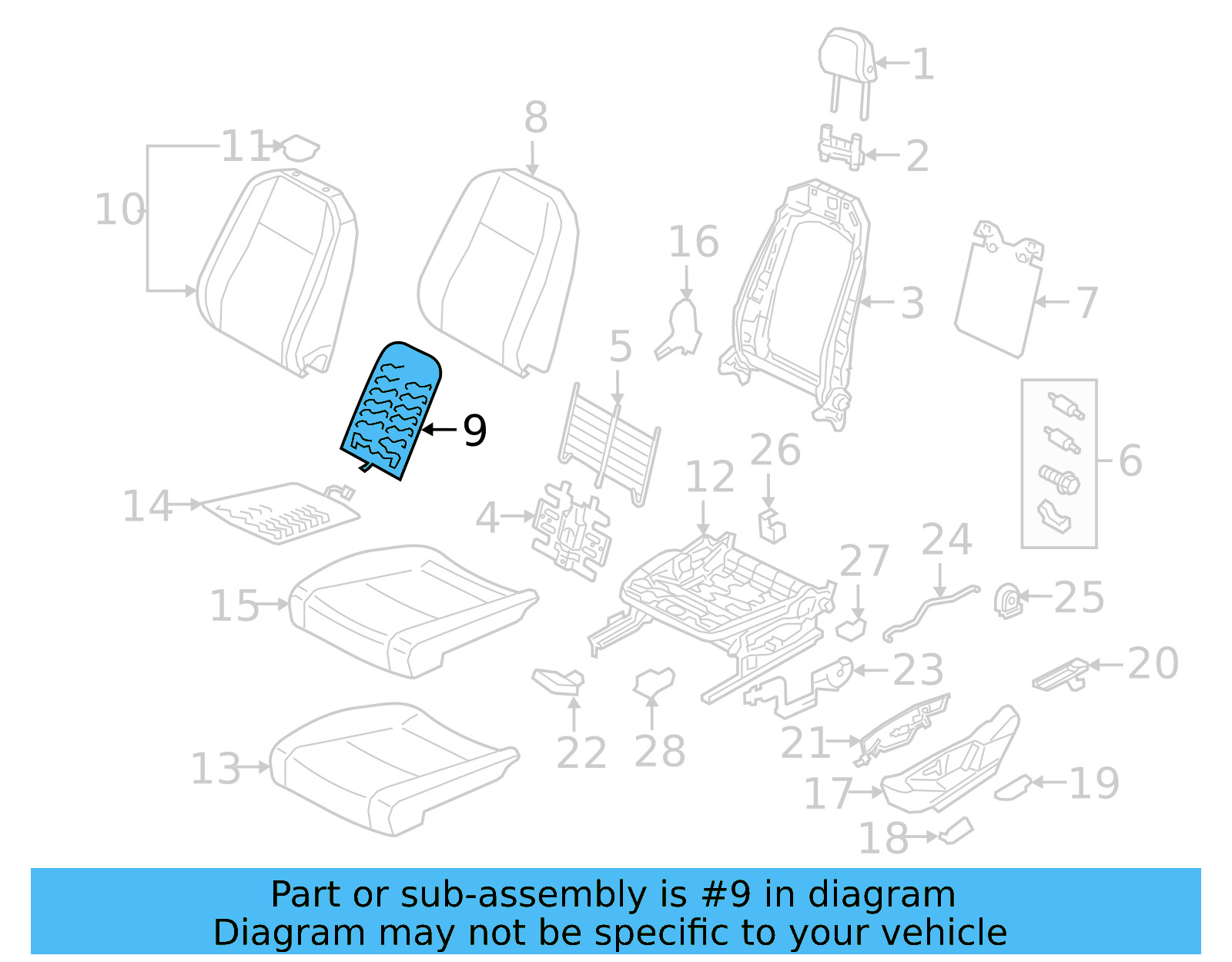 Seat Back Heater 3CN-963-557-C - View 11