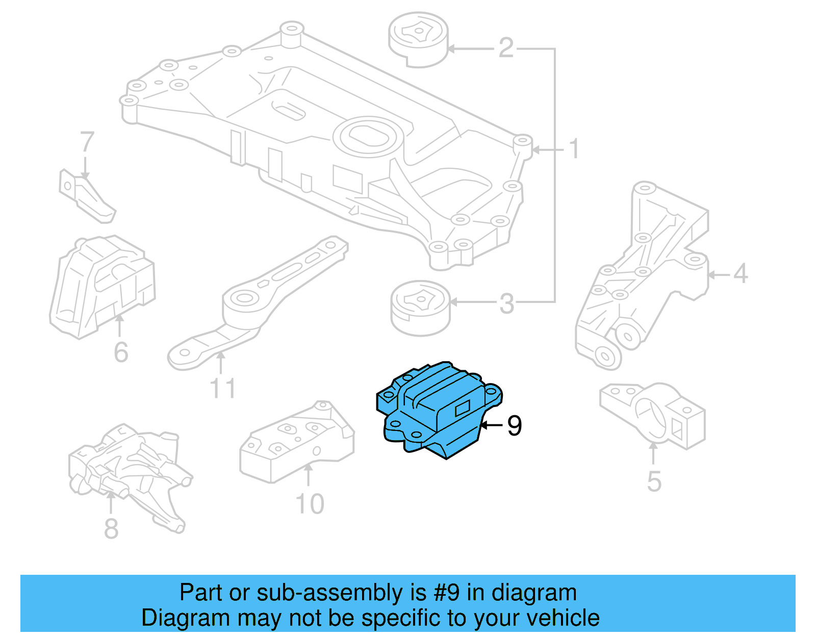Mount 1K0-199-555-S - View 4