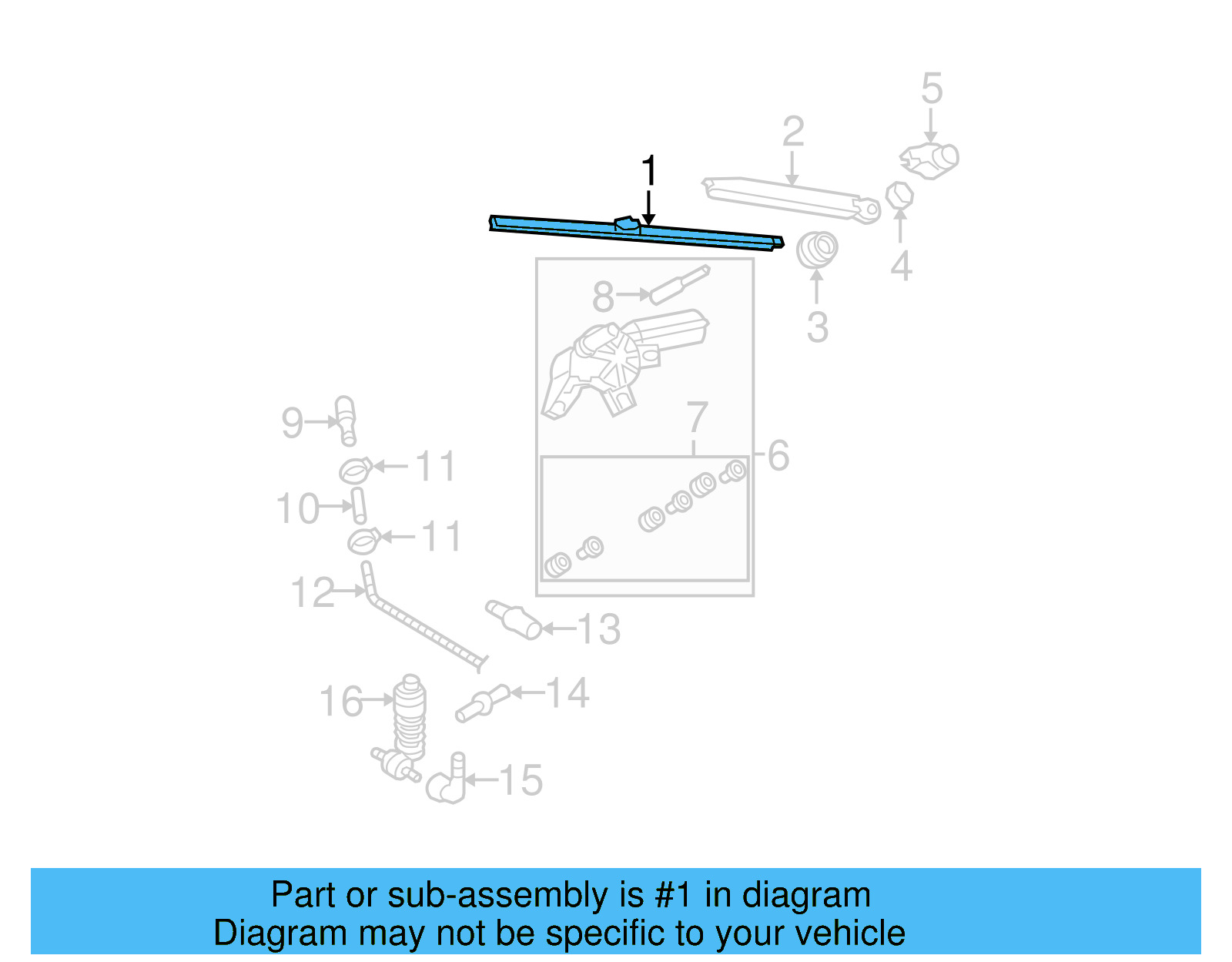 Wiper Blade 3C9-955-425 - View 4