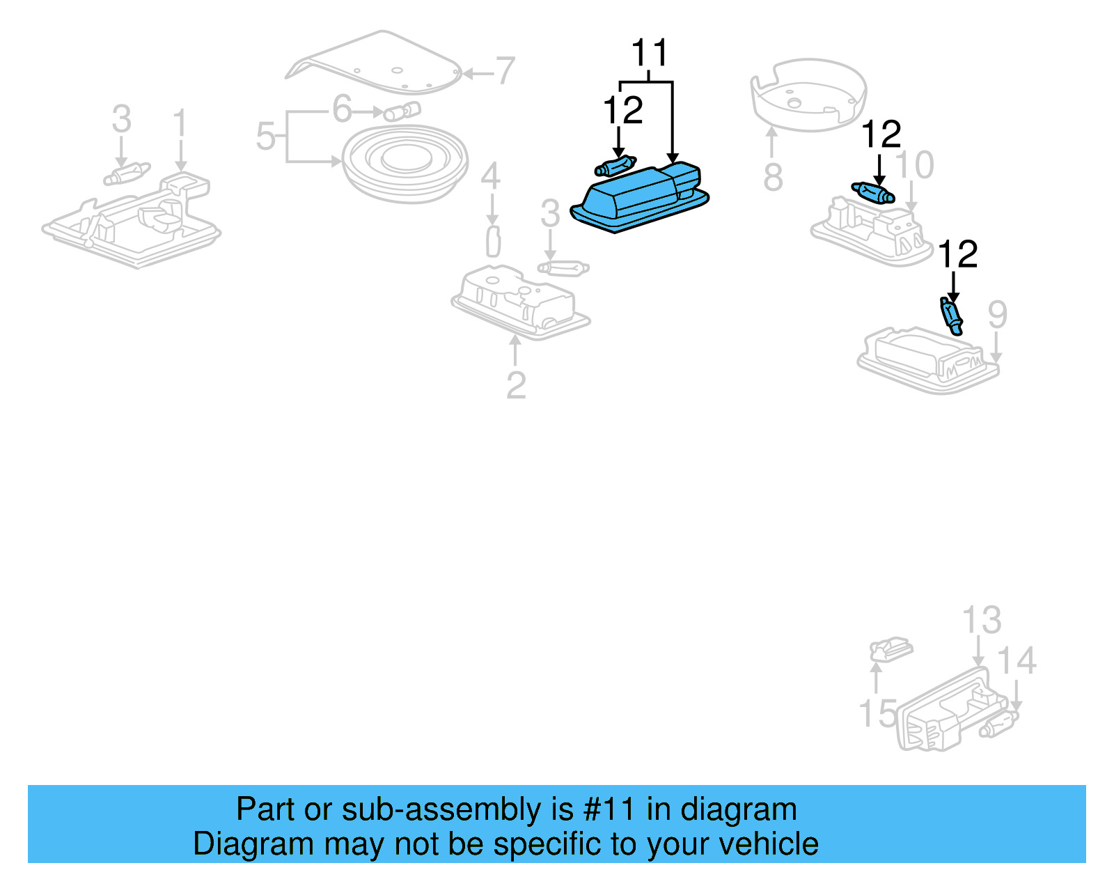 Interior Lamp 443-947-105-C-01C - View 7