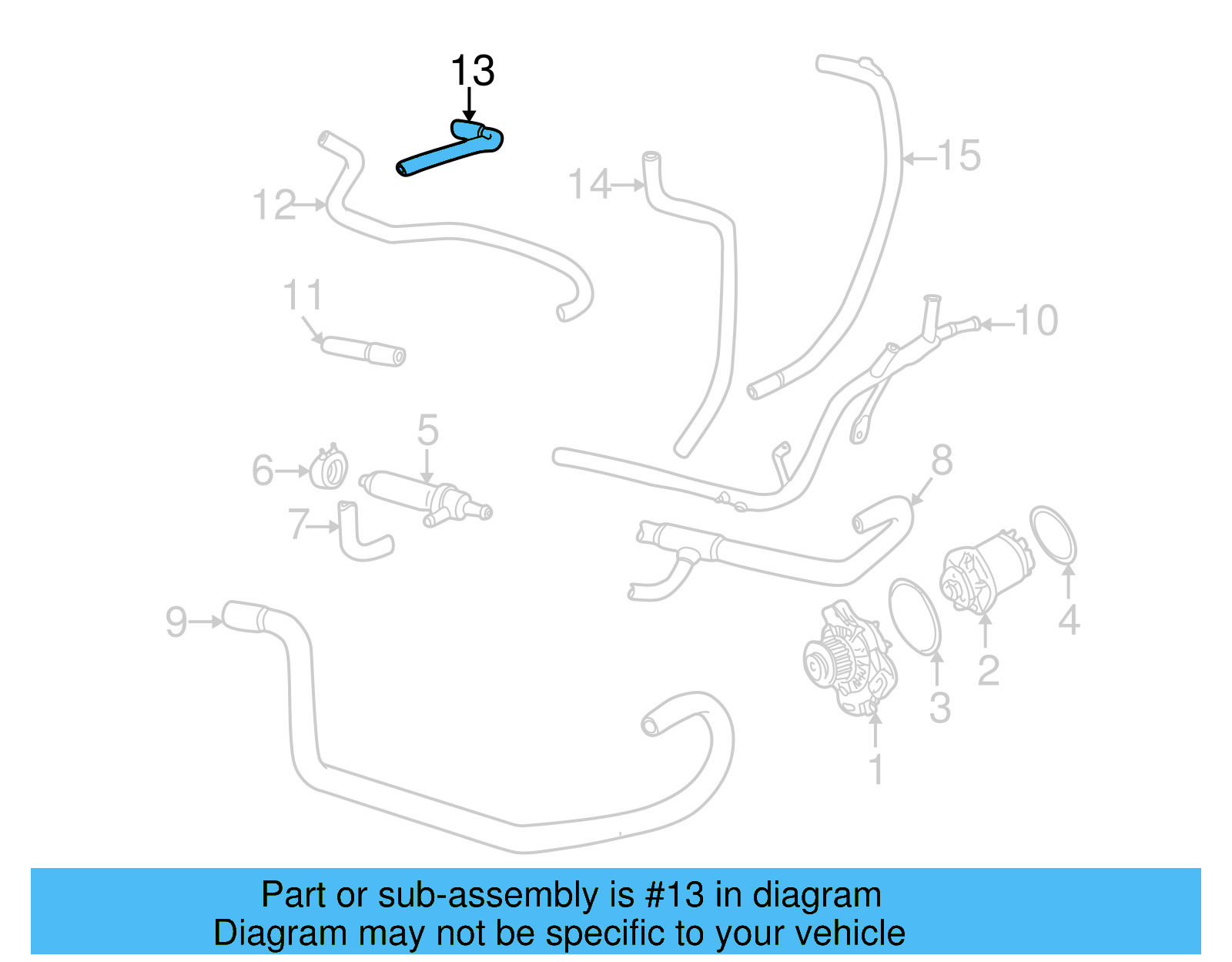 Engine Coolant Hose 022-121-096-A - View 4
