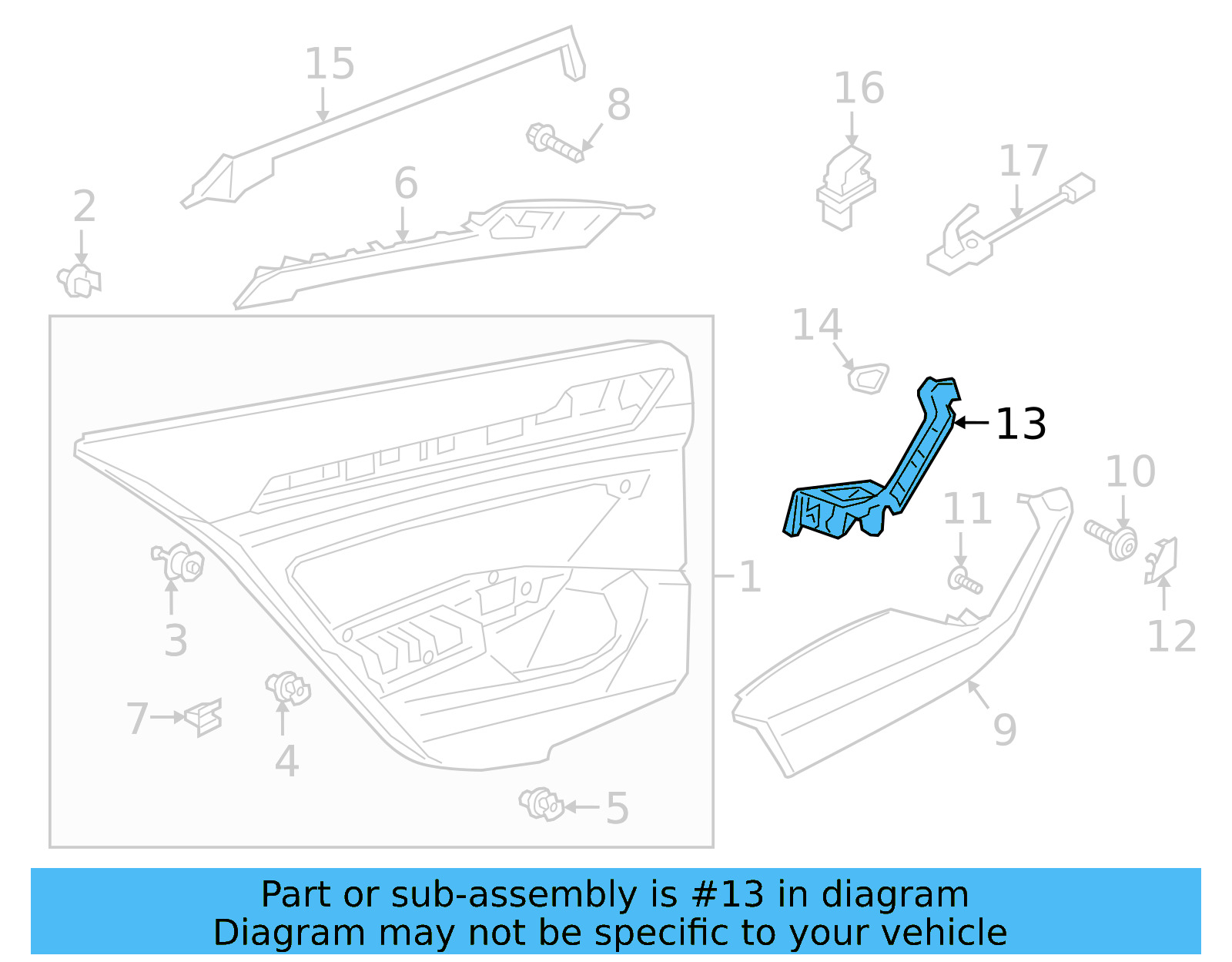 Pull Handle 3G0-867-180-C-1ZV - View 6