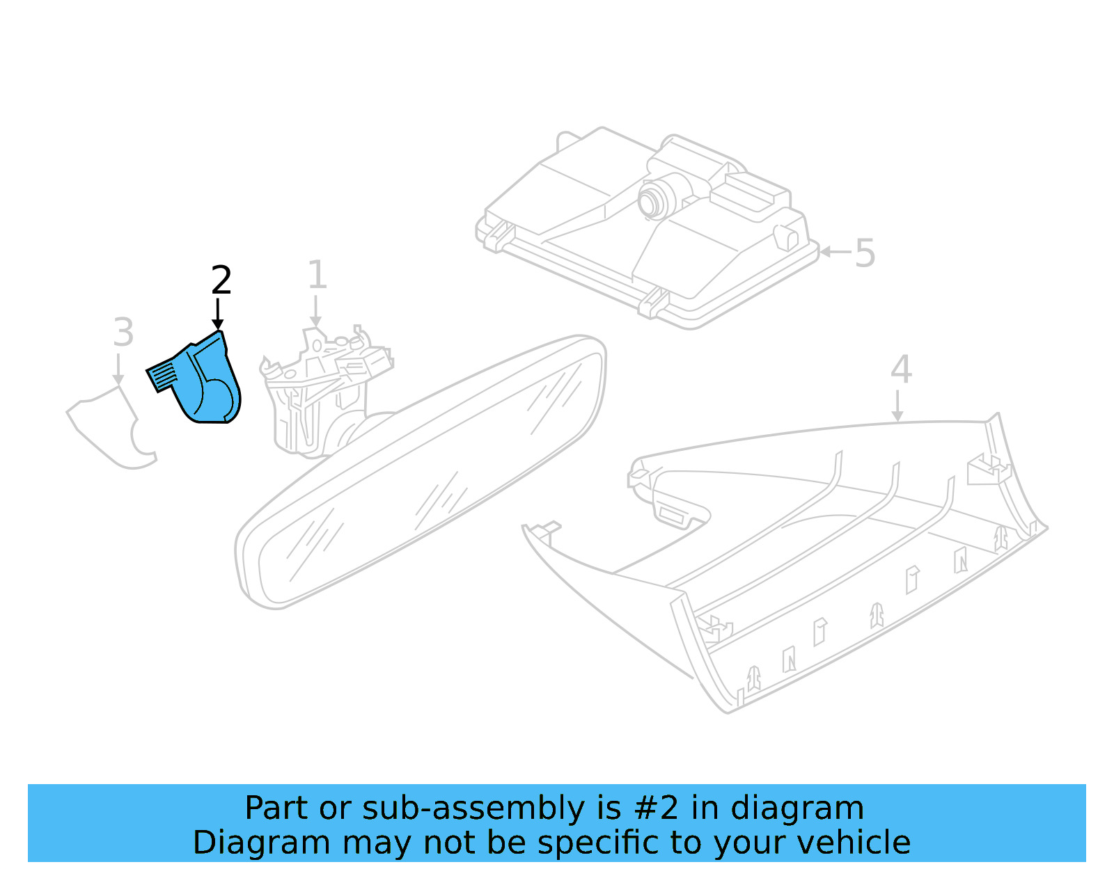 Mirror Inside Cap 3G0-858-634-82V - View 16
