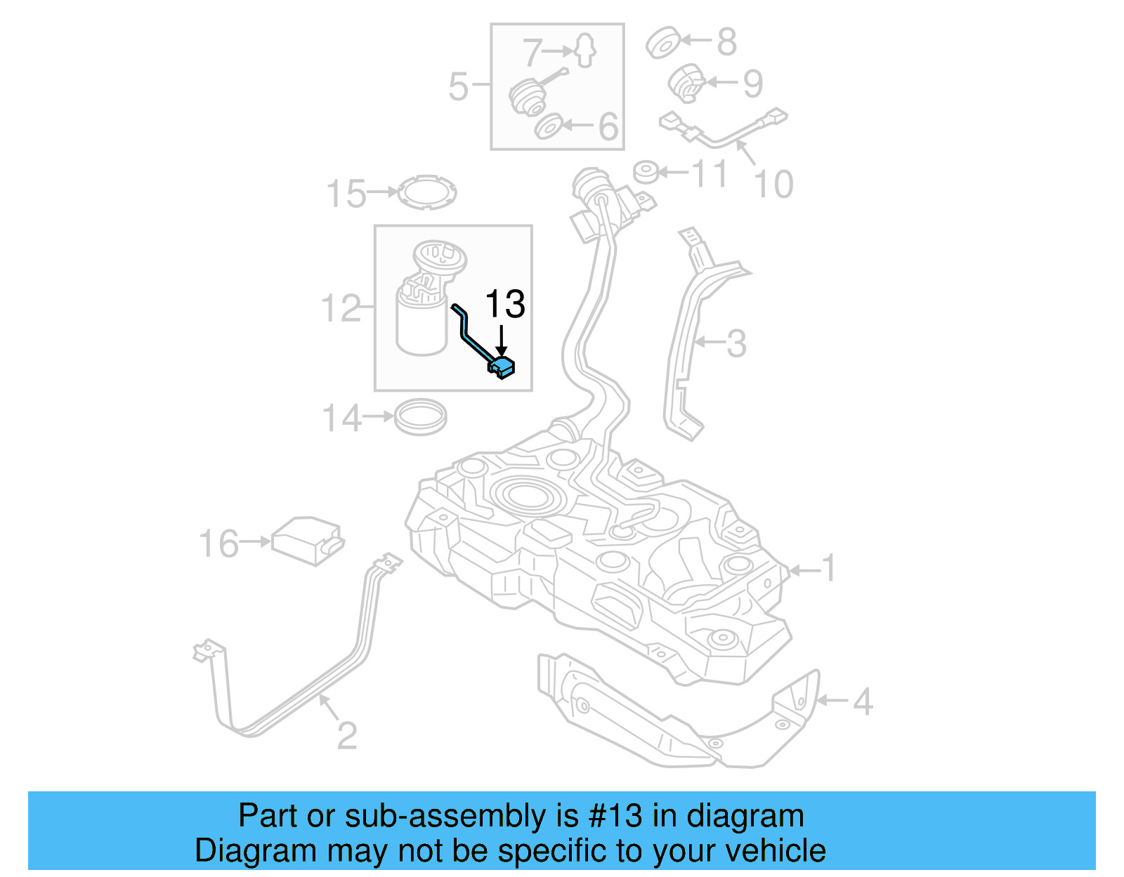 Fuel Gauge Sending Unit 5Q0-919-673-AQ - View 6